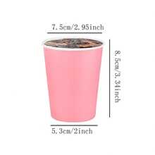 10/20/50/100pcs Pink Paper Party Cups, 9oz Beverage/Coffee/Cold Drink Reusable Cups, Suitable For Birthday Party, Wedding, Mother's Day - Gold - View 9