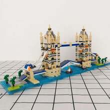 YZ City Architecture Tower Bridge Miniatur Blok Bangunan Set Perakitan Berlian Landmark Terkenal Dunia Model Bangunan Ikonik 1833 Potongan - MultiWarna - View 9
