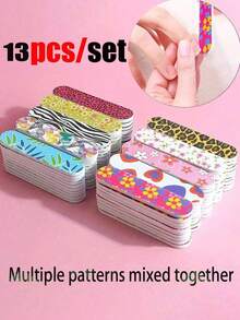 100/50/30/20/13/5/1pc Double-Sided Durable Portable Mini Nail File, Suitable For Natural Nails And Artificial Nails, Compact Colorful Design, Perfect For Manicure And Pedicure - Multicolor - View 15