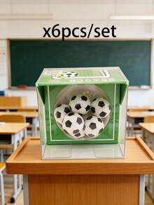 6pcs Football Shaped Erasers - Fun Learning Stationery Gifts Or Prizes - Football Eraser - View 9