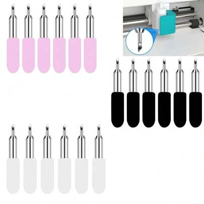 6pcs Precision Pointed Blades, Standard Blades And Deep Cut Blades Compatible With Joy Cutting Machine, Suitable For Cutting Vinyl, Fabric, Paper And Cardboard