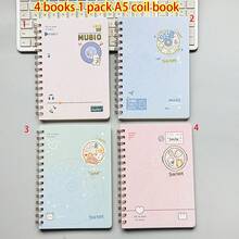A5 Spiral Notebook 66 Sheets, Lined Pages, Thickened Cover, Office Supplies, Student Learning Notebook, Foil Cover Hard Cover Notebook - A5 - View 12