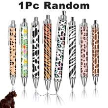 1/4/8/16 Pcs Leopard-Print Ballpoint Pens, Cute Animal-Print Patterns, Retractable Click Pens, Personalized Pen Sets, Gifts For Couples And Friends, Birthday Party Gifts, Supplies For Teachers And Students, Office Desk Accessories, Teacher And Mother Gifts, Office And School Supplies - Leopard Print - View 7