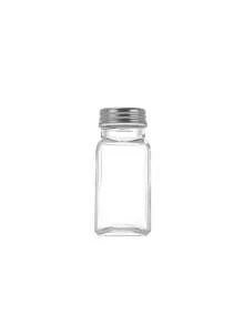 1 set de salière et poivrière en verre, bocaux en verre transparent avec couvercles en acier inoxydable - boîtes de rangement d'épices, boîtes à thé/café/sucre, accessoires de cuisine, pots à sel et poivre de style rustique, décoration de cuisine mignonne, convient pour Noël, Halloween, Pâques, Thanksgiving - Multicolore - Voir 12