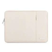 MOSISO Funda para Laptop Compatible con MacBook Air/Pro13-13.3 Pulgadas Portátil Compatible con MacBook Pro 14 M5 M4 M3 M2 M1 Pro MAX 2025-2021 Funda Poliéster Vertical con Bolsillo Arena - Arena - Ver 1