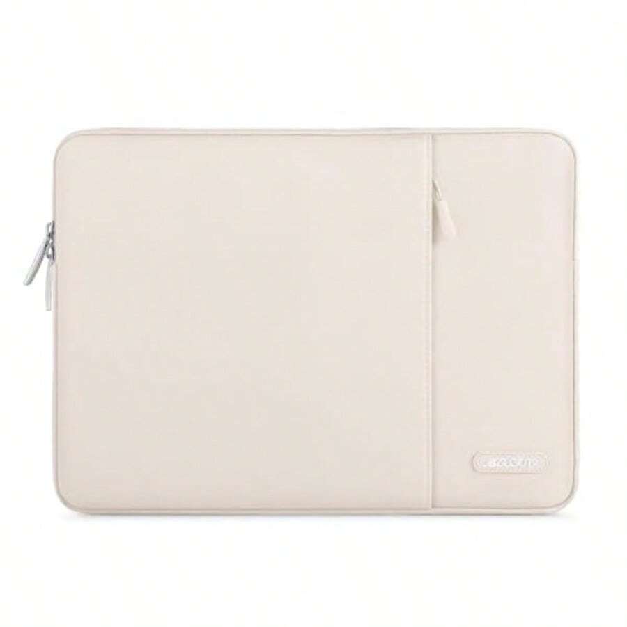 MOSISO Funda para Laptop Compatible con MacBook Air/Pro13-13.3 Pulgadas Portátil Compatible con MacBook Pro 14 M5 M4 M3 M2 M1 Pro MAX 2025-2021 Funda Poliéster Vertical con Bolsillo Arena - Arena - Ver 1