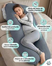 Almohada Para Embarazo Y Lactancia Jumbo Color Gris - Gris - Ver 2