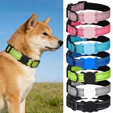 AirTag Locator Dog Collar, Reflective Safety Design, Adjustable Nylon Material, Anti-Lost Pet Collar For Small, Medium And Large Dogs - Pink - View 8