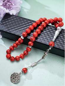 1个斋月绿松石色单流苏礼盒，斋月礼物，斋月念珠 - 彩色 - 查看 9