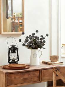 3支仿真植物，50厘米迷你蒲公英塑料假花茎，丝绸仿花茎，适合家居客厅卧室装饰，仿真植物，秋季装饰，房间摆设，桌面装饰，花园装饰，房间装饰，情人节礼物 - 霧霾藍 - 查看 4