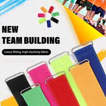 2-4-6 Pcs Adjustable Elastic Leg Bands, Durable Elastic Straps Suitable For Outdoor Activities, Team Building Events, Family Sports Competitions, Equipped With Elastic Hooks, Perfect For Christmas And Easter - Multicolor - View 7