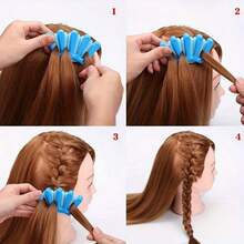 1个DIY海绵美发造型工具，快速盘发器，美发师卷发棒配件，适合女性、女孩和婚礼发型编发工具 - 多色 - 查看 8