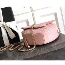 Pink Heart - Shaped Quilted Chain Crossbody Bag For Women - 19 * 18 * 6cm - Cute Casual Shoulder Purse​ - 粉色 - 查看 3