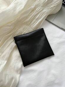 自动密封迷你收纳袋，适用于耳机、数据线、充电器、移动电源、钥匙等物品，女士钱包迷你钱包小巧可爱零钱包旅行必备夏季节日毕业典礼教师节礼物生日礼物母亲节礼物 - 黑色 - 查看 3