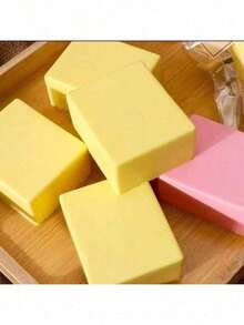 1pc Soft Milk Brick Slow Rebound Sticky Hand Toy, Realistic Butter Cake: Emits High-End Pastry Aroma, Soft Texture, Very Fun And Playful. - Multicolor - View 13