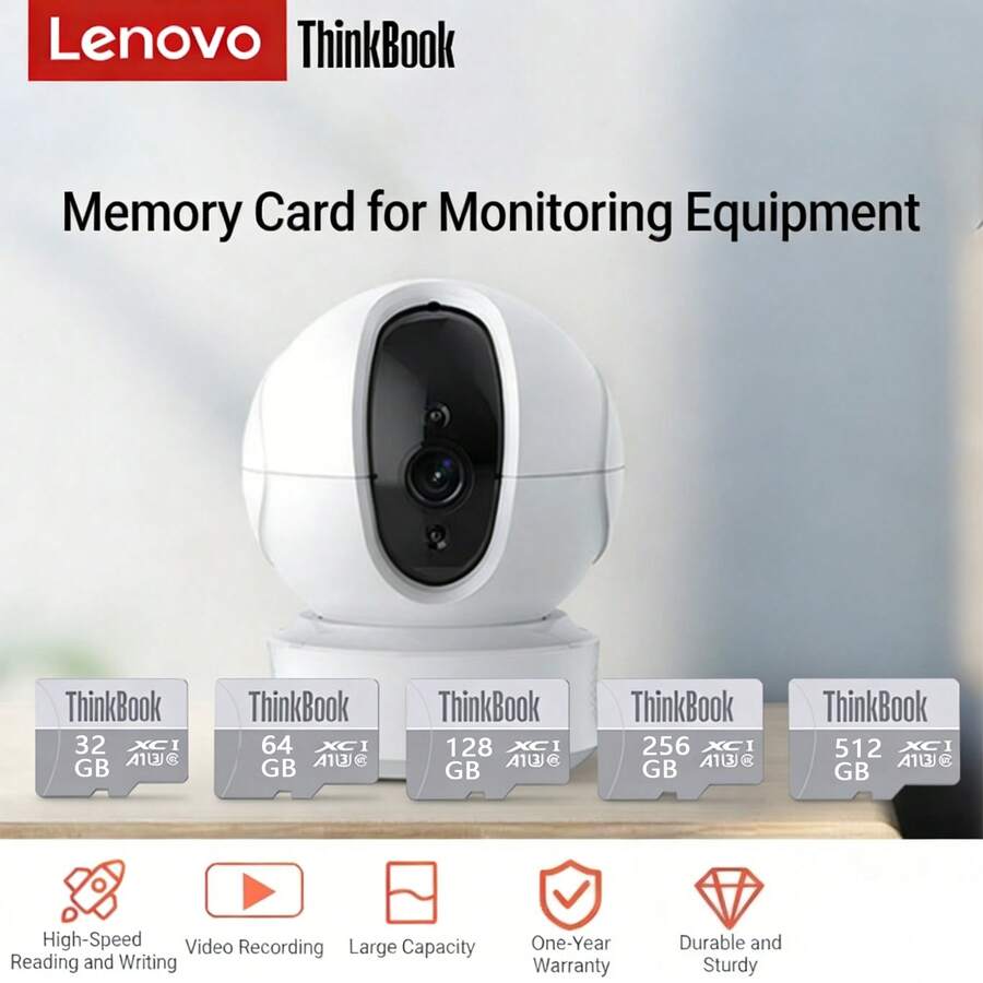 Lenovo TF106 工业级耐用型 MicroSD 卡，支持 4K 超高清录制，高速读写，防水，防震，耐极端温度，适用于行车记录仪/安防监控/无人机 - 查看 1