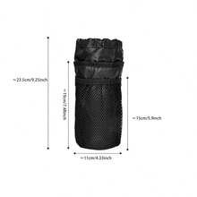 1个自行车水壶袋，防水保温自行车水杯架，适用于公路自行车和山地自行车，大容量工具包 - 黑色 - 查看 9