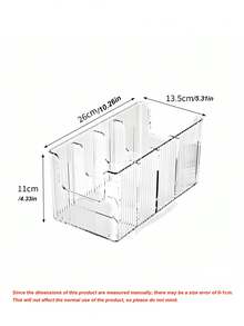 4-Grid Large Capacity Transparent Plastic Storage Box With Dividers, Desktop Makeup Organizer Box - High Capacity Multi-Function Storage Box, Suitable For Belts, Cosmetics, Vanity Table - Multicolor - View 9