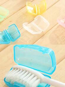 5pcs Electric Toothbrush Head Protective Covers Storage Box, Travel Toothbrush Head Protective Covers, Dust-Proof Portable Toothbrush Head Protective Covers Storage Box, Perfectly Suitable For IO Series Electric Toothbrushes, Effectively Prevents Dust From Entering, Suitable For Travel, Camping, Home, School And Other Occasions. - Random Color - View 4