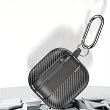 适用于苹果第四代无线耳机的TPU保护套（1个），防震，带清洁刷和钥匙扣，男女通用 - 白色 - 查看 4