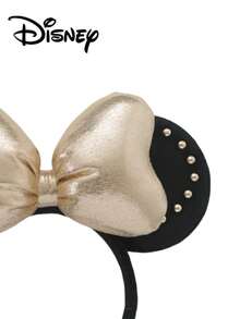 Disney 1个黑色+金色亮片发箍，节日派对头饰，趣味拍照道具，适合生日派对、复活节活动，可爱卡通蝴蝶结发饰，公主装扮装饰发带发箍 - 彩色 - 查看 4