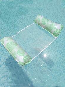 1/2 Packs Portable Foldable Water Hammock, With Mesh Backrest, Floating Inflatable Striped Pool Mattress, Beach Sports, Pool Inflatable, Beach Essentials, Pool Float - Multicolor - View 10