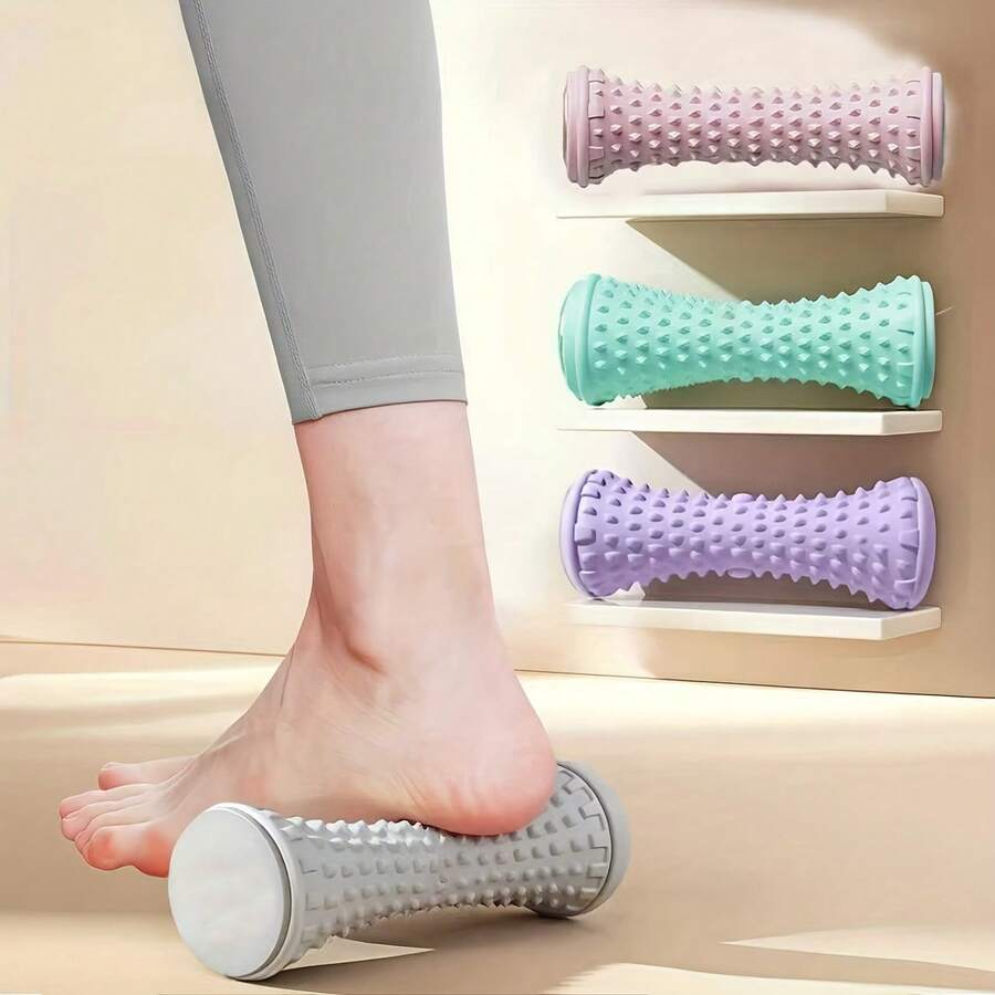 1 pieza Rodillo de masaje de tejido profundo - Masajeador de pies - Operación manual con control de velocidad, dureza media - Material de plástico duradero - Ideal para entusiastas del yoga y el fitness