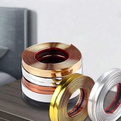 1pc 3 Meters X 2cm PVC Self-Adhesive Decorative Trim, Suitable For Backsplash, Door/Window Frames, Photo Frames, Waistlines, Wallpaper Edging, Furniture Decor, 3D Sticker