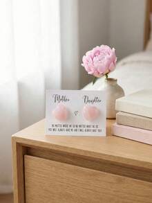 15pcs Mother & Daughter Hugging Cards, Heart-Shaped Acrylic Long Distance Connection Gift Set, Includes Hug Cards, Suitable For Birthday, Mother's Day And Other Special Occasions, Emotional Keepsake, High-Quality Material, Heart Design, Elegant Memento - Multicolor - View 5