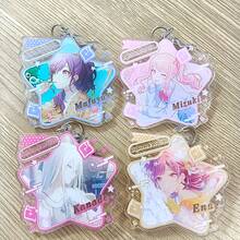 1pc Cute Cartoon Character Keychain With School Uniform Design, Durable Acrylic Pendant, Suitable For Women, Birthday/Holiday/Christmas Gift Accessory - Multicolor - View 1
