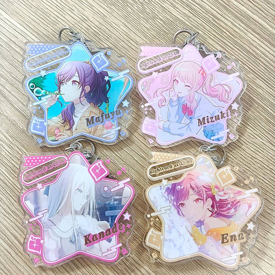1pc Cute Cartoon Character Keychain With School Uniform Design, Durable Acrylic Pendant, Suitable For Women, Birthday/Holiday/Christmas Gift Accessory - Multicolor - View 1