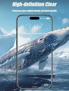 Bộ 2 miếng kính cường lực chống sốc siêu trong suốt, bảo vệ màn hình 2 trong 1, tập trung vào trải nghiệm lắp đặt và hiệu quả bảo vệ. Thiết kế phủ toàn diện, dễ dàng lắp đặt không bọt khí. Chất liệu chống nước và chống bụi. Bề mặt chống bám vân tay và cấu trúc chống sốc cơ bản. Chăm sóc toàn diện từ khi lắp đặt đến khi sử dụng. Tác động tối thiểu đến màu sắc và độ sáng màn hình gốc. Tận hưởng màn hình sống động và bảo vệ không lo lắng. Trải nghiệm xem đắm chìm. Tương thích với iPhone 17/17E Promax/16 Promax. Quà tặng mùa xuân. - Trong sáng - Xem 6