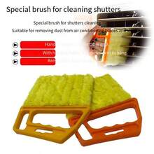 1pc Reusable Window And Blinds Cleaning Brush With Washable Duster Head - Easily Clean Blinds, Vents, Louvers And Tight Spaces, Machine Washable For Home, Bathroom And Kitchen Surfaces - Yellow - 1pc - View 2