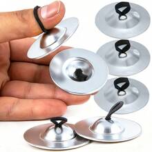 Shiny Metal Finger Cymbals, Copper Made, Suitable For Mini Percussion In Music Performances, Classic Orff Instrument, For Background Music - Multicolor - View 7