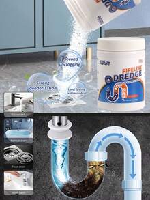 1PCS  350g  2pcs 760g Drain Cleaner For Toilets And Bathrooms, A Powerful Tool For Unclogging Grease And Odors In Kitchens, Bathrooms, And Toilets, Dissolving Blockages.Cleaning Supplies Household,Toilet Bowl Cleaner,Household Items,Kitchen - chất tẩy rửa cống - Xem 5