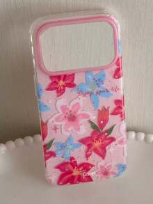 Ốp lưng điện thoại sang trọng, thời trang mùa xuân, đính sequin hoa hồng xanh dương, tương thích với iPhone 17 Pro Max 16 15 14 13 12 Pro Max 17 Pro 14 15 16 Plus 16 15 11 17. Thiết kế thẩm mỹ, nghệ thuật, bóng bẩy, chống sốc dành cho nữ. - Hồng - Xem 6