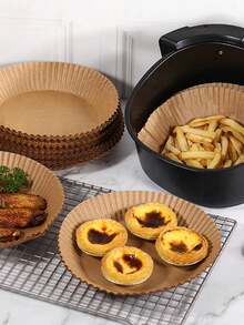 Wooden Pulp Air Fryer Liners, Thickened Leak-Proof, Reusable Baking Mat For Home Cooking - View 8