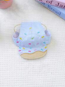 PETCIRCLE 1顶宠物遮阳帽，春夏新款宠物用品，狗狗棒球帽，小型犬冰淇淋棒球帽 - 蓝色 - 淺藍色 - 查看 8