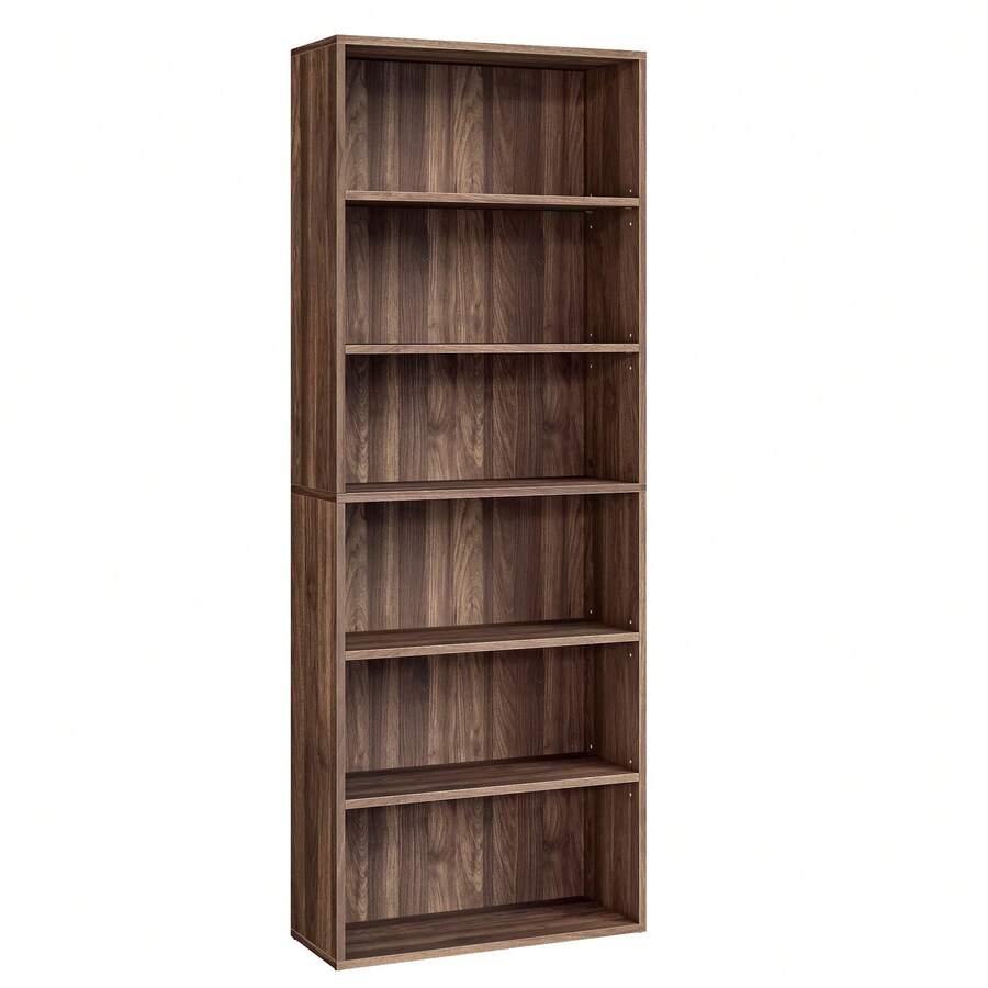 VASAGLE Bookshelf, 6-Tier Open Bookcase With Adjustable Storage Shelves, Floor Standing Unit, 9.4"D X 23.6"W X 63.1"H, Rustic Brown, Black, White, Camel Brown, Natural Beige - Màu gỗ óc chó - Xem 1