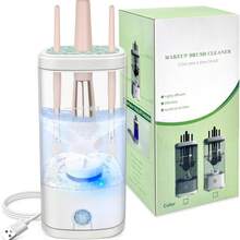 Electric Makeup Brush Cleaner Machine, Ultimate Efficient Automatic Cleaner For All Types Of Makeup Brushes- Transparent - Default - View 1