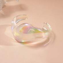 1 chiếc vòng tay unisex phong cách Y2K, Goth, Punk, Hip-Hop, Cyber, xếp ly neon, Retro Disco, Futuristic, Cyberpunk, phù hợp cho những người đam mê văn hóa phụ, người yêu thích phong cách cổ điển Millennium, người mặc trang phục Cyberpunk, người hâm mộ nhạc điện tử. - Ánh kim trong suốt - Xem 15