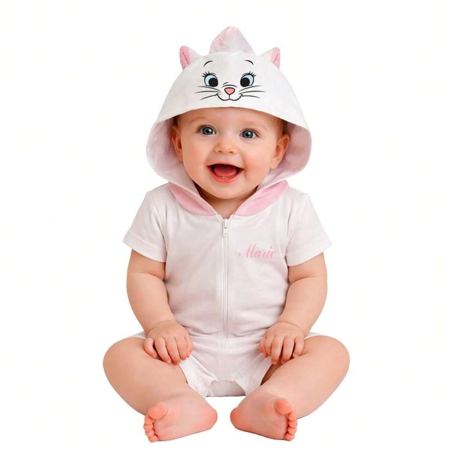 Pañalero con gorro estampado para Bebé - Blanco - Ver 1