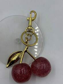 Chaveiro de flor de cerejeira rosa (1 unidade), elegante pingente para bolsa, lindo chaveiro para carro, presente unissex. - Ouro + rosa rosa - Ver 2