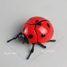 1pc Creative Wind-Up Crawling Ladybug/Bee/Jewel Beetle, No Battery Required, Suitable For Outdoor Decor, Realistic Insect Model Toy - Multicolor - View 4
