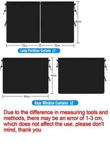 Parasol de verano para coche, juego de cortinas de privacidad para ventanas traseras y laterales, fabricado en fibra de poliéster, transpirable, protección de privacidad, bloqueo del calor y los rayos UV, esencial para conducir, accesorios de verano para el coche - Cortina parasol - Ver 8