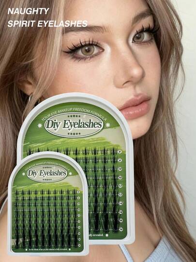 100 chiếc/gói Mi giả D-Curl mềm mại, 10 hàng mi đơn, dài 8-16mm, uốn 3D cho vẻ ngoài tự nhiên, kiểu hoạt hình đầu nhọn, mi giả riêng lẻ có thể tái sử dụng để tự làm, thích hợp cho tiệc tùng, trang điểm du lịch.