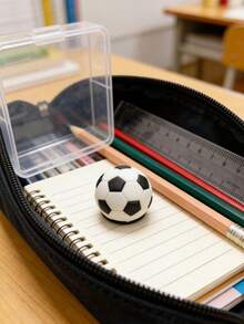 6pcs Football Shaped Erasers - Fun Learning Stationery Gifts Or Prizes - Football Eraser - View 6