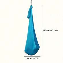弹力吊床、室内/户外秋千、弹性空中瑜伽吊床、感官秋千 - 淺藍色 - 查看 10