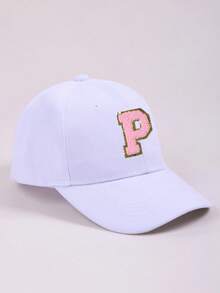 1pc Children's 26 Letter Pattern White Baseball Cap, Fashionable Sports Sun Hat Suitable For Kids School And Casual Wear, Adjustable Baby Baseball Cap - Multicolor - View 31