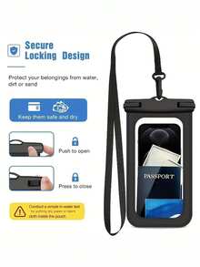 1PC/3PCS Waterproof Phone Case, Transparent Waterproof Swimming Bag For Touchscreen Phones, Made Of Materials, Universal Waterproof Phone Cover. - Multicolor - View 2